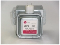 Магнетрон для микроволновой (СВЧ) печи LG арт.  2M214-06B,  700W,  4 пластины, 6 отв-й, разъем перпендикулярно, пр-во Китай